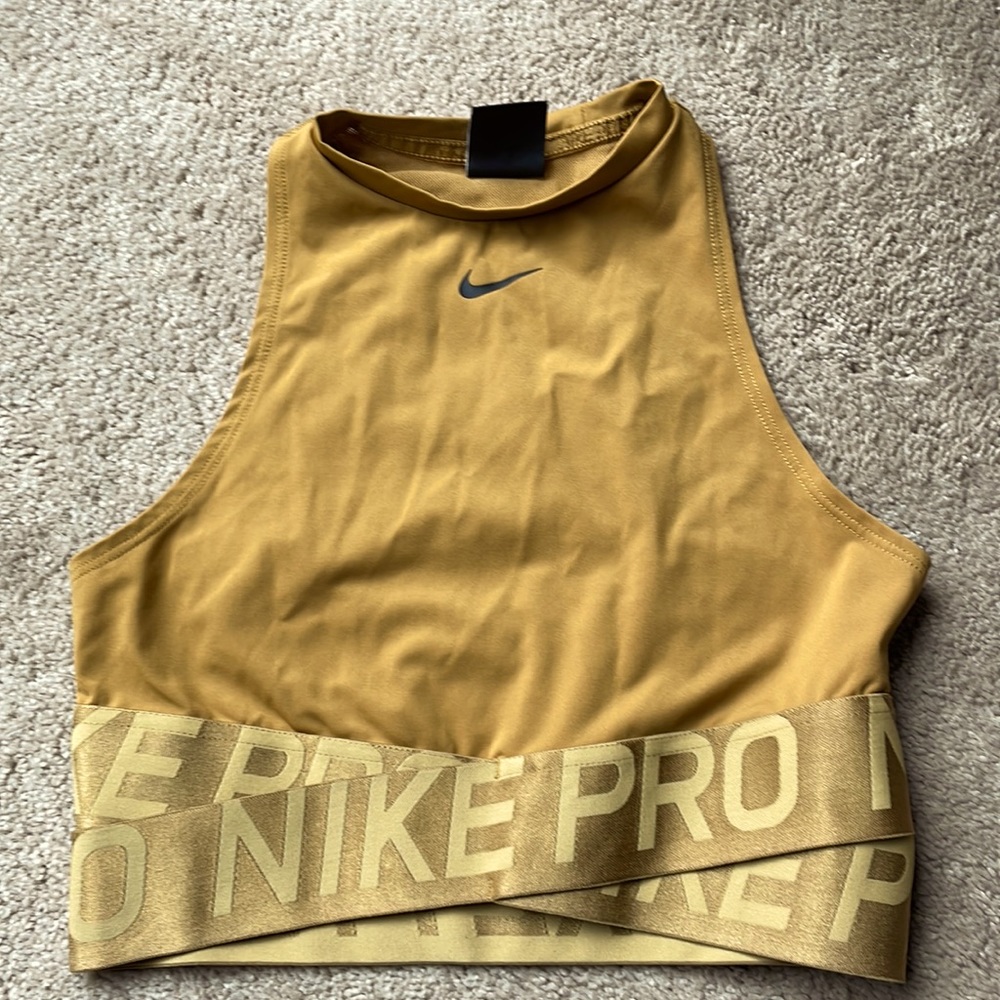 Nike Pro Gold sports bra crop top